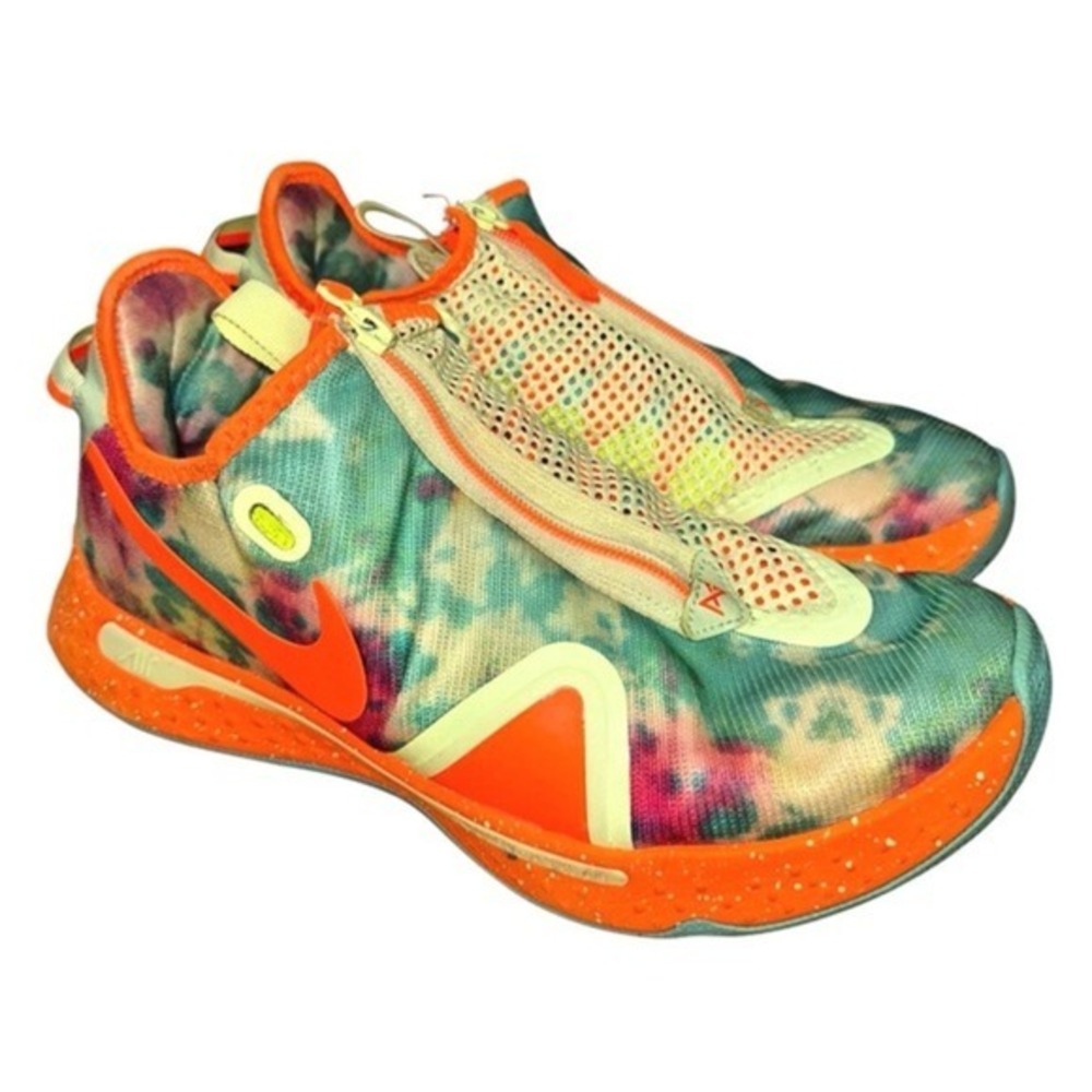 Nike PG 4 Gatorade GX Mens 9.5 Pre-Owned Basketball Shoes Volt Orange CD5078-700
